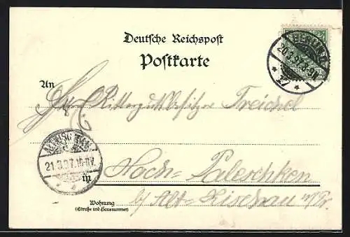 Lithographie Berlin, Geburtstag Kaiser Wilhelm I. 1897
