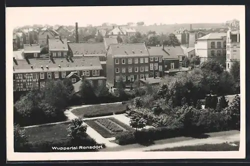 AK Wuppertal-Ronsdorf, Teilansicht aus der Vogelschau