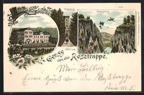 AK Thale, Winzenburg, Hotel Rosstrappe, Hexensprung