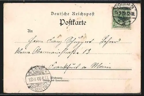 Lithographie Potsdam, Pfaueninsel, Glienicke, Babelsberg