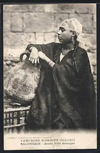 AK Salonique, Jeune Fille Greque, Griechin mit Krug