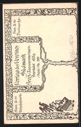 Künstler-AK Ulf Seidl: Liechtenstein bei Mödling, Veste Liechtenstein, Burghof