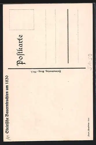 AK Steirische Bauerntrachten, 1830