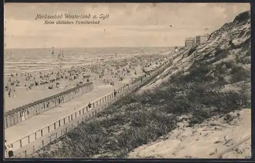 AK Westerland a. Sylt, Beim südlichen Familienbad
