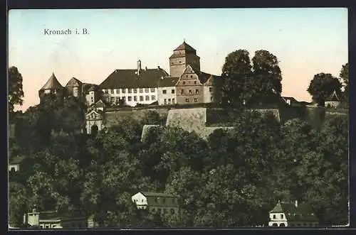 AK Kronach i. B., Blick auf die Burg