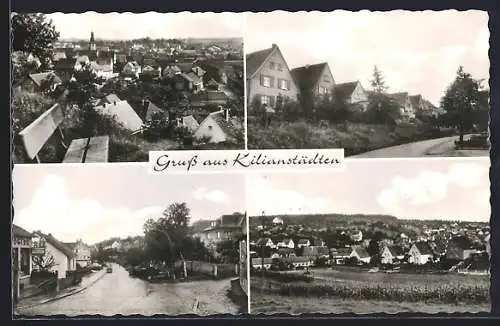 AK Kilianstädten, Ortsansicht, Partien in der Stadt