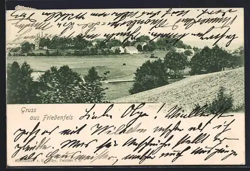 AK Friedenfels, Blick auf den Stadtrand