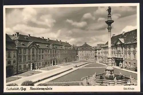 AK Eichstätt, Residenzplatz mit Mariensäule