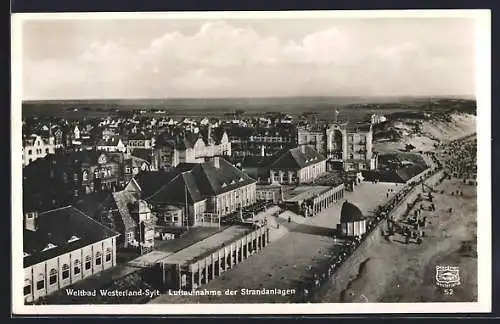 AK Westerland /Sylt, Strandanlagen, Fliegeraufnahme
