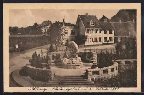 AK Schleswig, Das Befreiungsdenkmal zum 6. Februar 1864