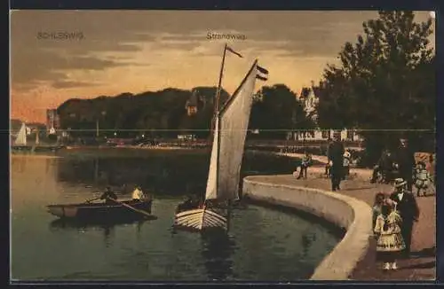 AK Schleswig, Strandweg und Ruderboote