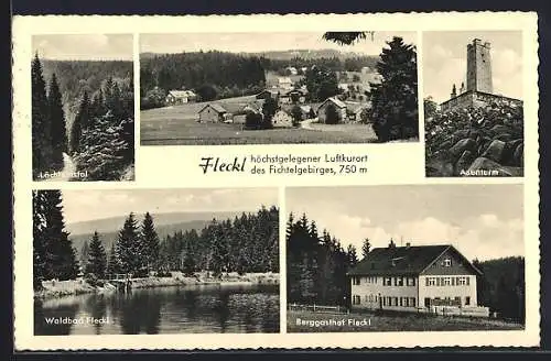 AK Fleckl, Waldbad, Berggasthof, Asenturm, Löchleinstal