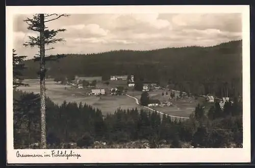 AK Grassemann / Fichtelgeb., Panoramablick auf den Ort