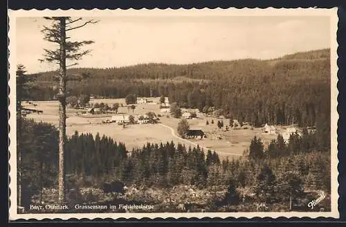 AK Grassemann i. Fichtelgebirge, Ortsansicht aus der Vogelschau