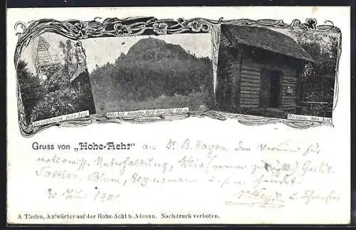 AK Adenau, Aussichtsturm Hohe Acht, Blockhaus Hohe Acht