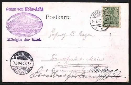 AK Adenau, Aussichtsturm Hohe Acht, Blockhaus Hohe Acht