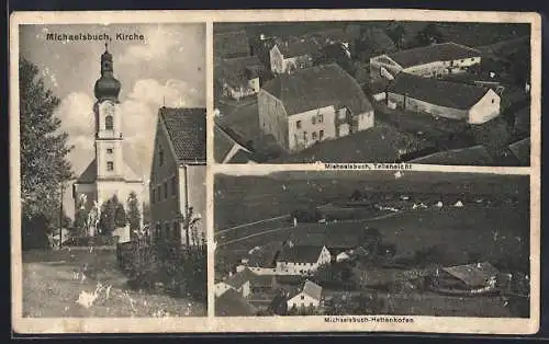AK Michaelsbuch, Kirche, Teilansicht, Hettenkofen