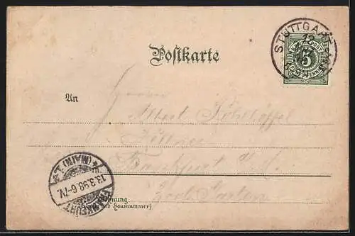 Lithographie Stuttgart, Altes Schloss