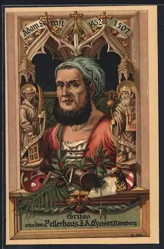 Lithographie Nürnberg, Pellerhaus, Adam Kraft