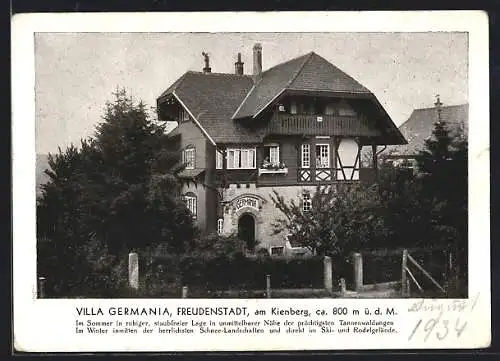 AK Freudenstadt am Kienberg, Villa Germania