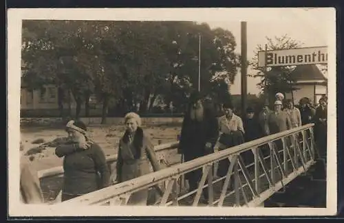Foto-AK Blumenthal /Bremen, Am Weser-Anleger