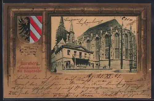 AK Nürnberg, Sebalduskirche mit Hauptwache