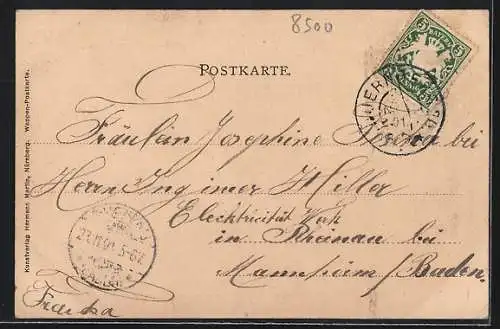 AK Nürnberg, Sebalduskirche mit Hauptwache