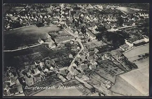 AK Burgfarrnbach, Ortsansicht aus der Vogelschau