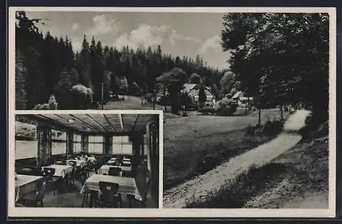 AK Weissenstadt im Fichtelgebirge, Gaststätte Weissenhaider Mühle, Innenansicht