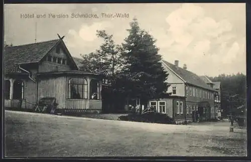 AK Schmücke /Thür.-Wald, Hotel und Pension Schmücke