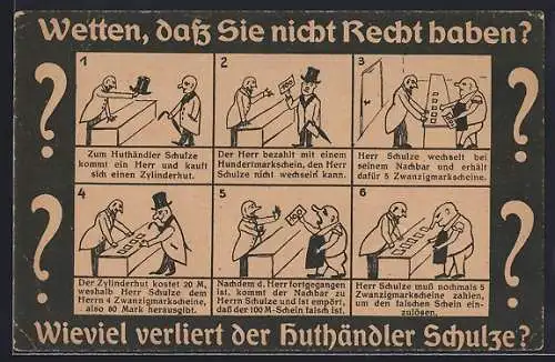 AK Wieviel verliert der Huthändler Schulze?