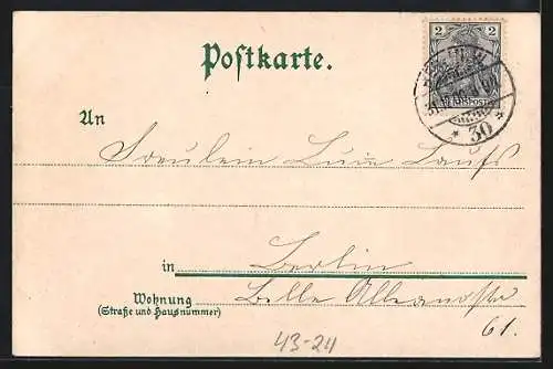 AK Pierrot tanzt mit kostümierter Dame