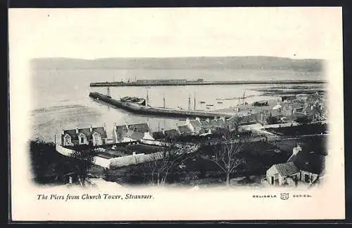 AK Stranraer, The Piers from Church Tower