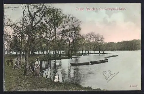 AK Castle Douglas, On Carlingwark Loch