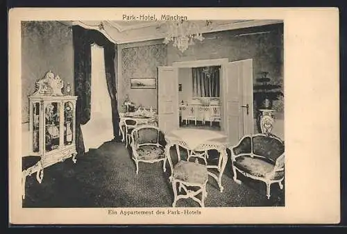 AK München, Park Hotel, Karlsplatz, Appartement