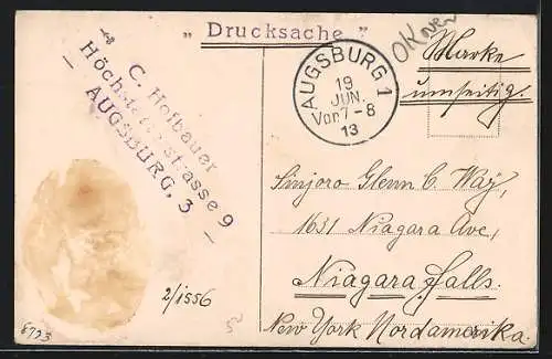 AK Augsburg, Strasse am Perlachturm und Rathaus, Strassenbahn