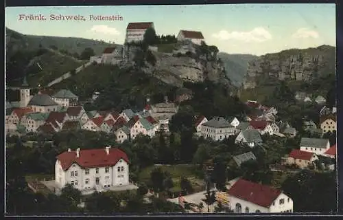 AK Pottenstein /Fränk. Schweiz, Blick auf den Ort