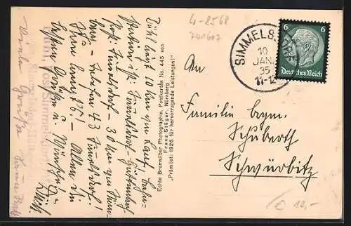 AK Simmelsdorf-Bühl, Ortsansicht mit Kirche