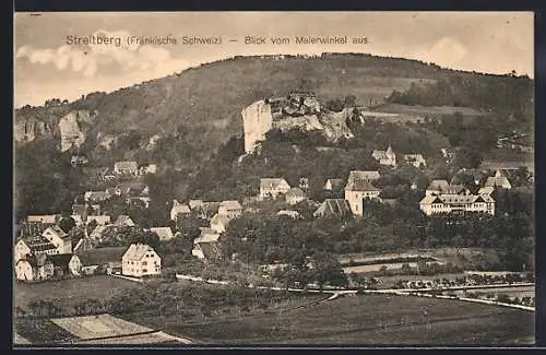 AK Streitberg /Fränkische Schweiz, Blick vom Malerwinkel aus