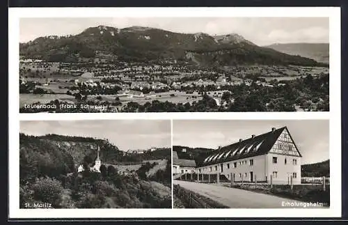 AK Leutenbach / Fränk. Schweiz, Ortsansicht, Erholungsheim, St. Moritz