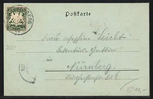 Mondschein-AK Gräfenberg /Fränk. Schweiz, Blick vom Bahnhof