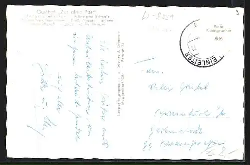 AK Unterleinleiter / Fränk. Schweiz, Gasthof zur alten Post, Ortsansicht, Totale