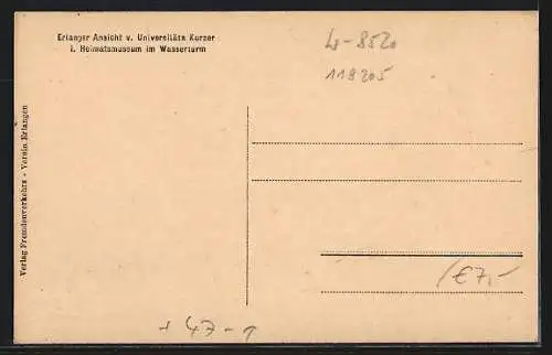 AK Erlangen, Ansicht v. Universitäts Karzer i. Heimatsmuseum im Wasserturm