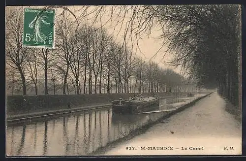 AK Saint-Maurice, Le Canal et les arbres en hiver