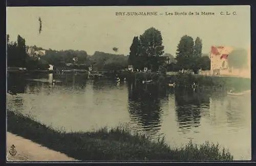AK Bry-sur-Marne, Les Bords de la Marne