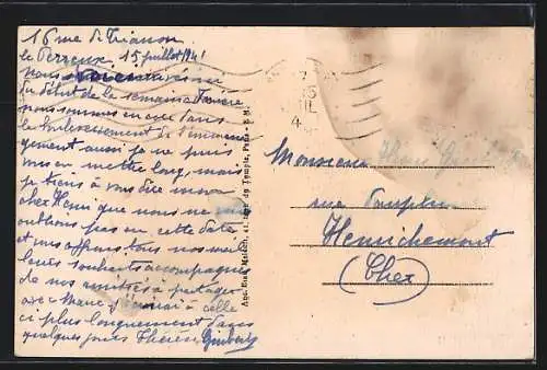 AK Perreux, Vue panoramique de la vallée de la Marne