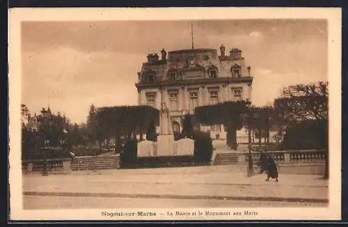 AK Nogent-sur-Marne, La Mairie et le Monument aux Morts