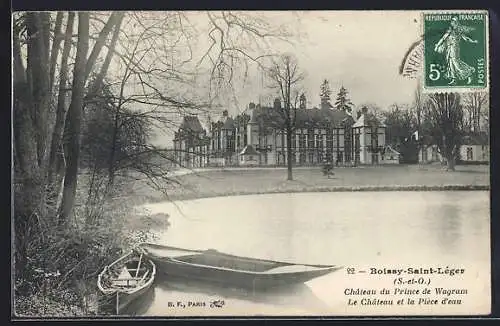 AK Boissy-Saint-Léger, Château et pièce d`eau du Prince de Wagram