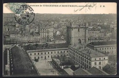 AK Vincennes, Panorama de Vincennes et Montreuil-sous-Bois