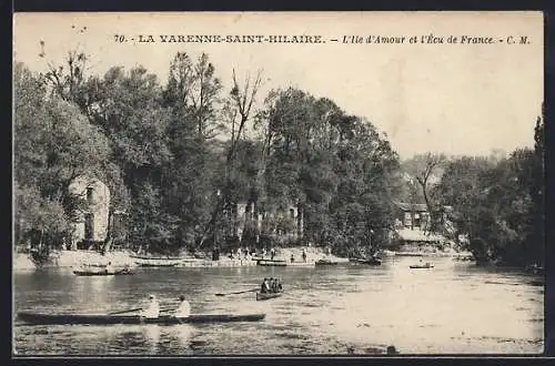 AK La Varenne-Saint-Hilaire, L`île d`Amour et l`eau de France